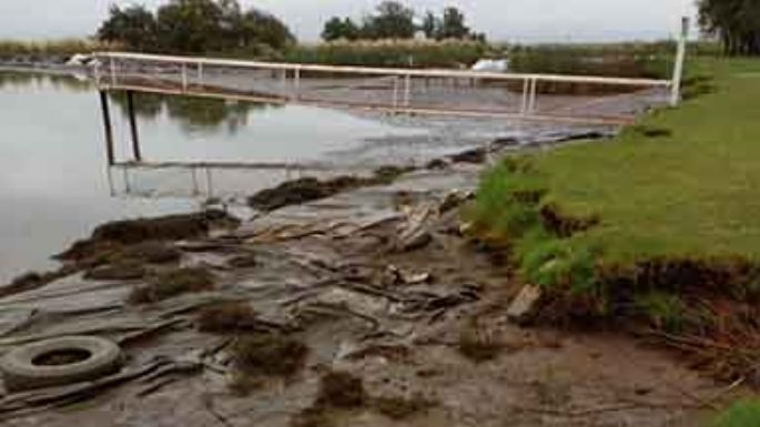 Temor: casi desaparece la laguna