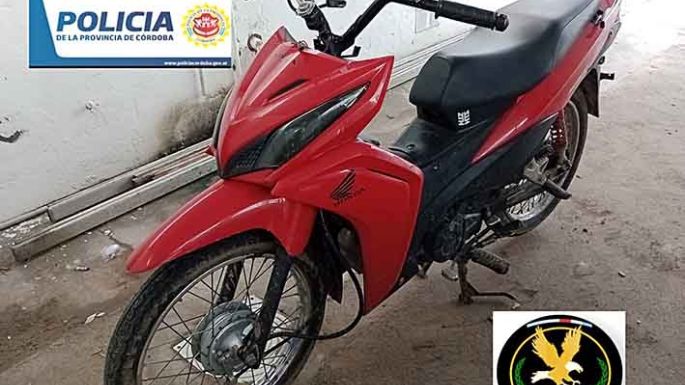 Recuperan en Pozo del Molle una moto robada en Villa María