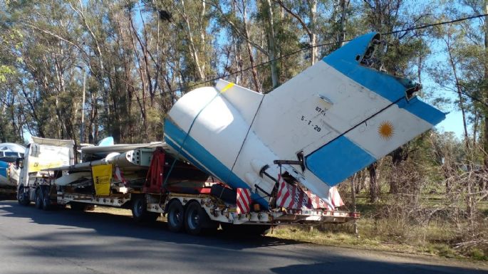 El Fokker F-28 llegará demorado al Museo de Malvinas en Oliva