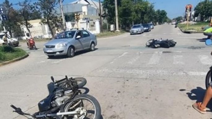 Tendal de motos y heridos