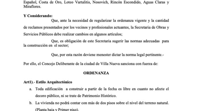 La construcción de un edificio rompería una ordenanza