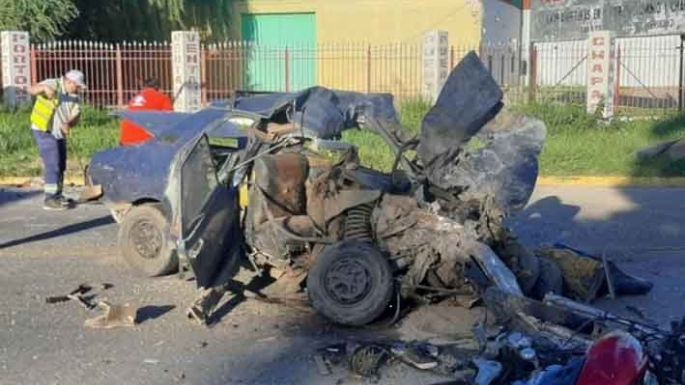 Una mujer con grave lesión en una pierna al colisionar dos motos en Villa María