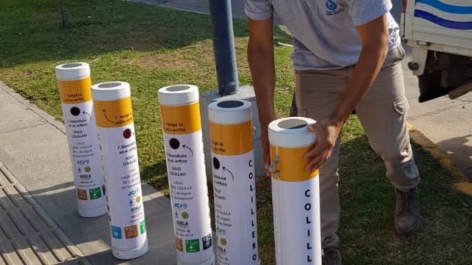 Colocaron nuevos colilleros en distintos puntos de la ciudad