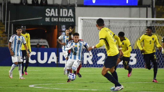Argentina perdió el invicto ante Ecuador en el Sudamericano Sub 17