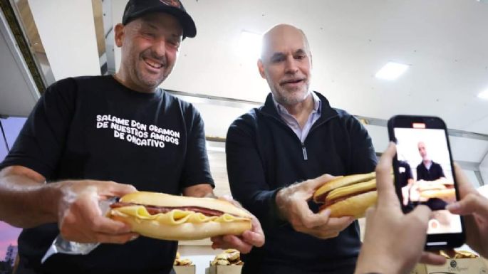[Video] "El Pelado de TikTok" armó un sándwich junto a Rodríguez Larreta