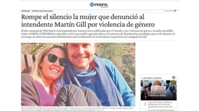 Habló la mujer que denunció a Martín Gill por violencia de género