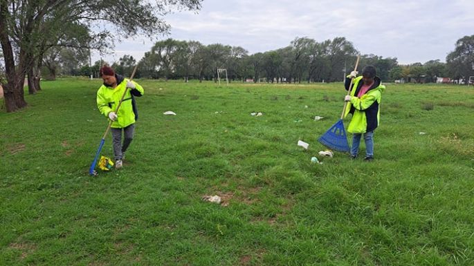 Hicieron tareas de limpieza y albañilería