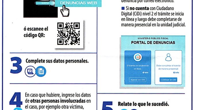 Asesorarán a víctimas de delitos contra la propiedad a hacer denuncias online