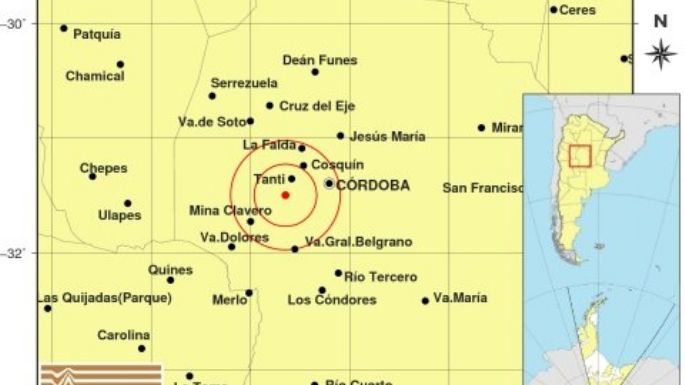 Un sismo fue percibido en distintas partes de Córdoba