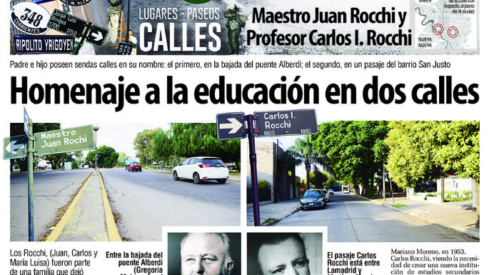 Homenaje a la educación en dos calles