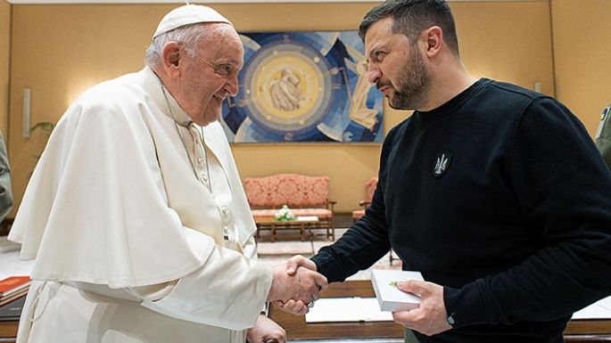Francisco recibió a Zelenski