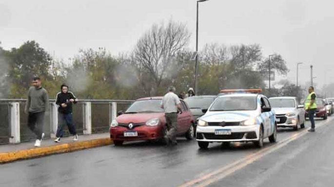 Dos heridos en una caída y en un choque en el centro