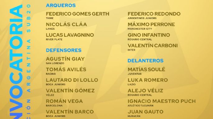 Mascherano dio la lista para el Mundial Sub 20