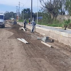 Obras: canalizan desagües en distintos puntos de Villa Nueva