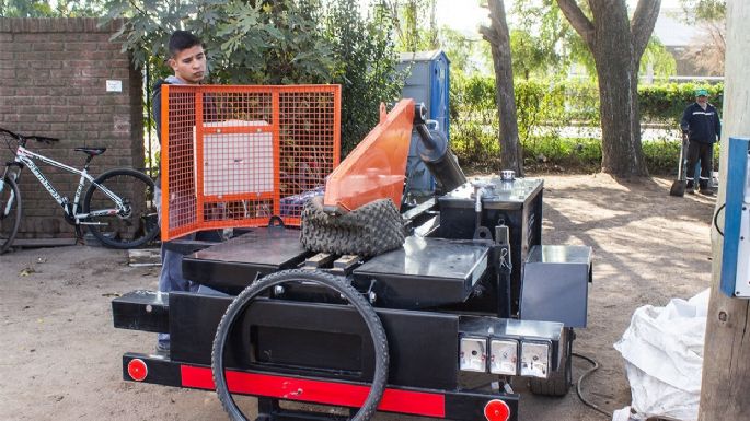 El Centro de Gestión Ambiental incorporó maquinaria para cortar caucho de neumáticos
