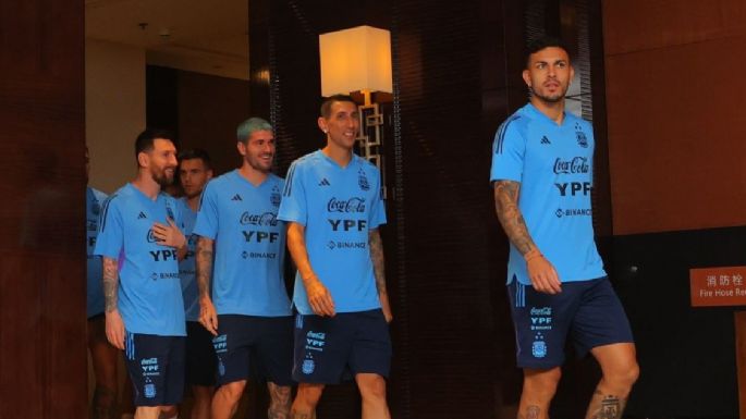 Con Messi a la cabeza, la Selección se entrenó en Beijing