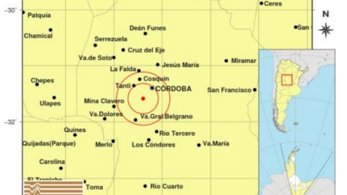 Un sismo fue percibido en distintas partes de Córdoba