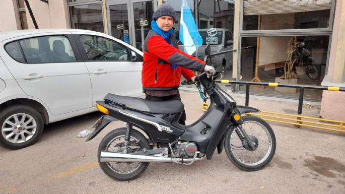 Final feliz para Jorge que recuperó su moto