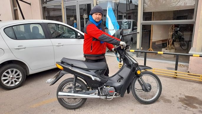 Recuperó su moto gracias a la solidaridad