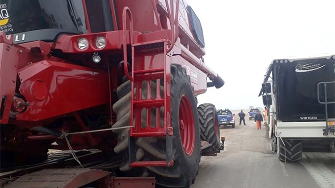 Herido mientras arreglaba la ruta 10