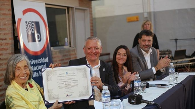 La UNVM distinguió a Sonia Torres como Profesora Honoraria