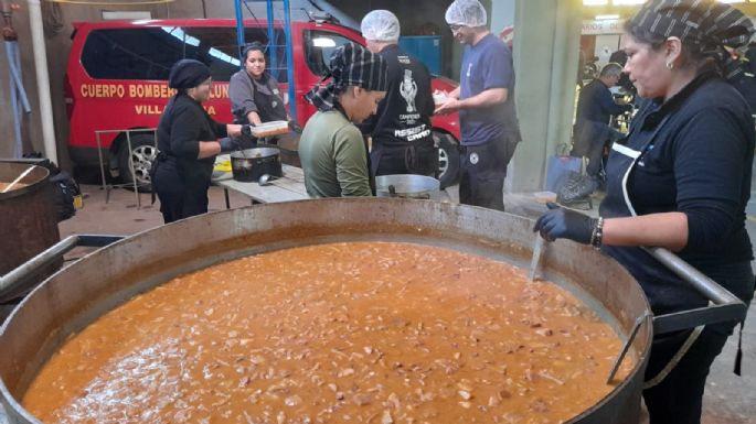 Bomberos entregaron 3500 porciones de locro