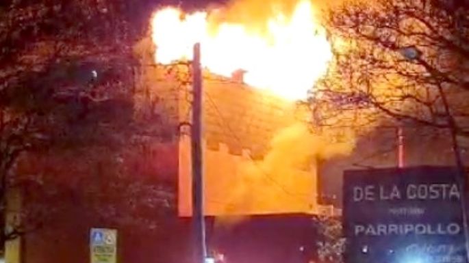 Se incendió la parrilla  De La Costa (ex-Fratondi)