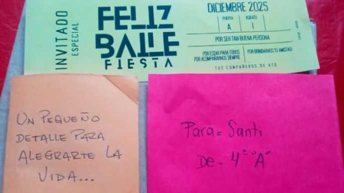 Un estudiante fue sorprendido por la solidaridad de sus compañeros