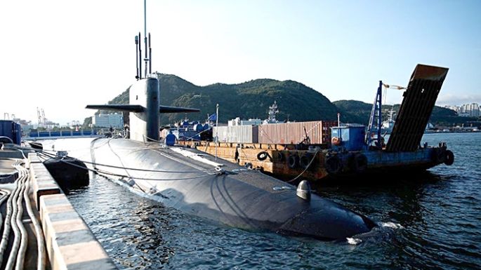 Submarino nuclear de EE.UU. realiza ejercicios militares en Corea del Sur