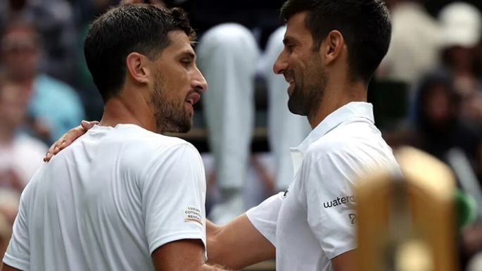 Pedro Cachin no pudo con Djokovic