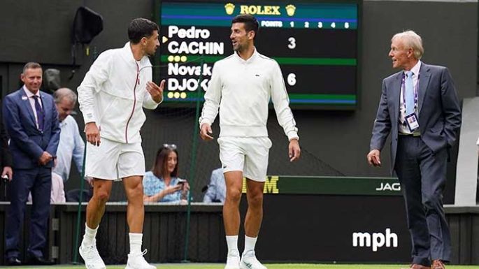 Pedro Cachin no pudo con Djokovic