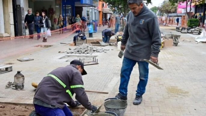 Obras en la ciudad: trabajan en la conexión de calles Corrientes y San Martín