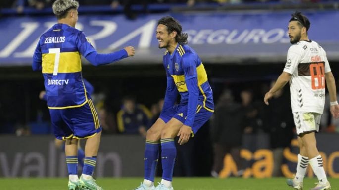 Boca superó a Platense 3-1 y Cavani hizo su primer gol