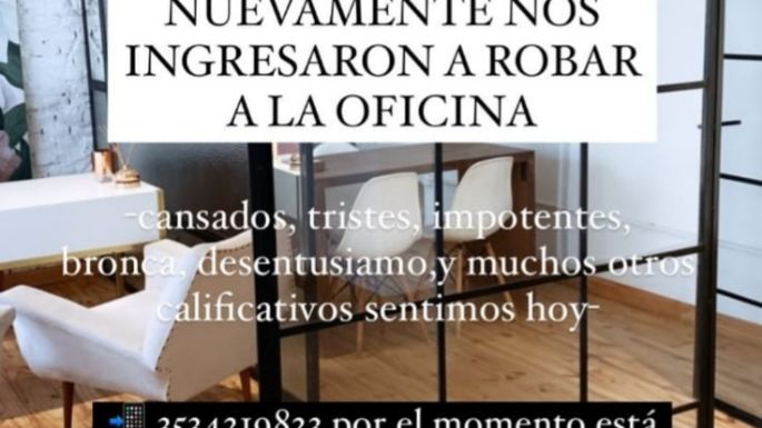 Volvieron a robar en una conocida inmobiliaria de la ciudad