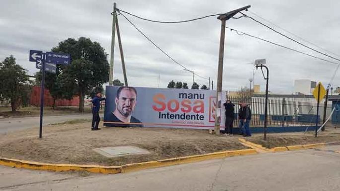 Sosa denunció la rotura de su cartelería