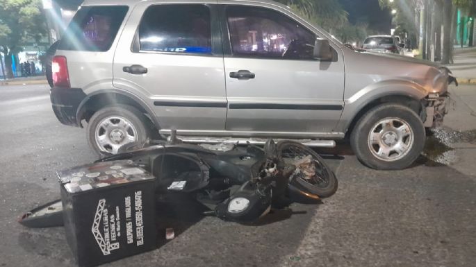 Un cadete debió ser trasladado al Pasteur tras un choque