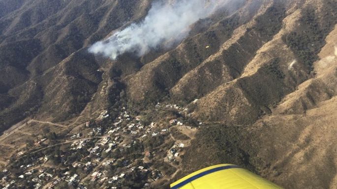 Se reinició el fuego que había sido contenido en Traslasierra