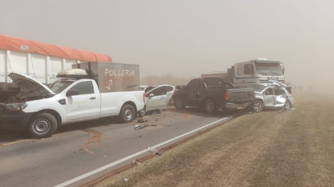 Un choque múltiple dejó un muerto y varios heridos
