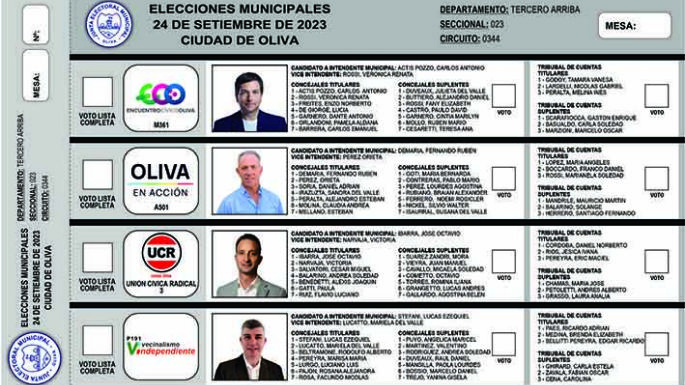 Oliva elige entre cuatro candidatos