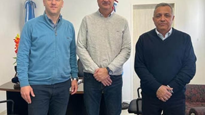Zanotti y Lorenzatti  con el jefe de la Policía