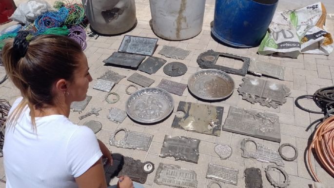 Secuestraron numerosas placas de bronce y otros elementos en una chacarita clandestina