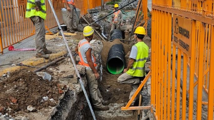 Resuelven los problemas de desagües en el sector de la peatonal
