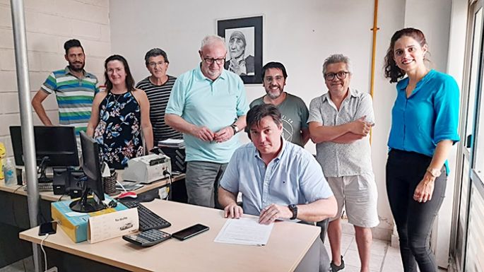 Firma de un convenio de cooperación  entre el Parque Industrial y El Diario