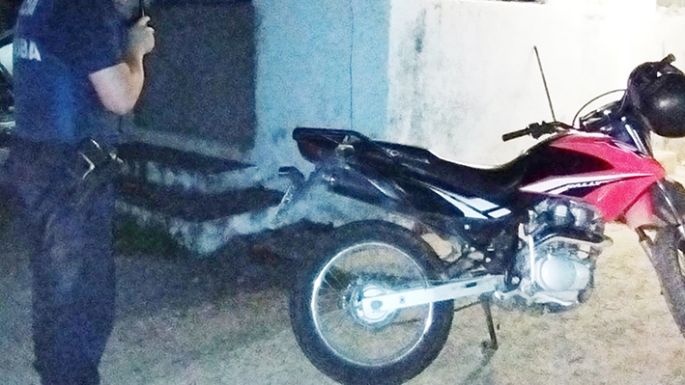 Frustrado ladrón en moto robada