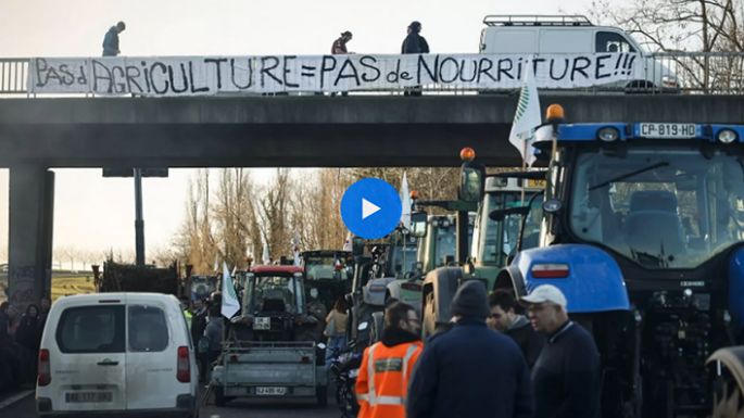 Agricultores anuncian un "asedio" a París y no ceden en sus protestas