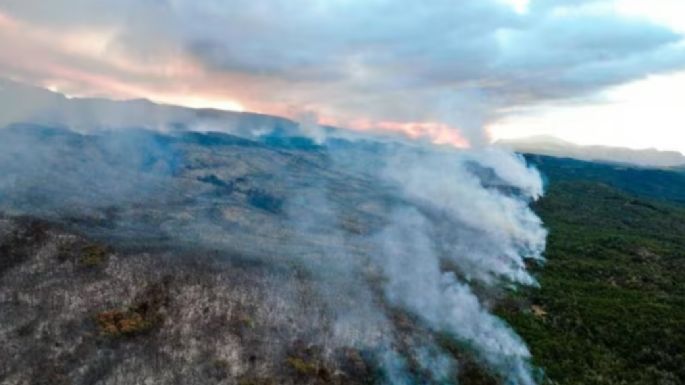 El gran incendio sigue avanzando en el parque nacional Los Alerces