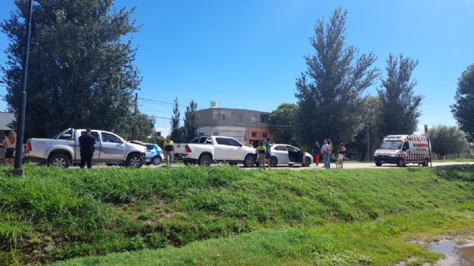 Tres vehículos colisionaron en el acceso de ruta 158, a la altura de Las Acacias