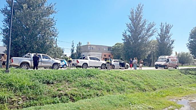 Un bebé y dos niños al Hospital a raíz de un choque en cadena