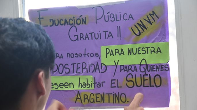 El Rectorado de la UNVM también está tomado
