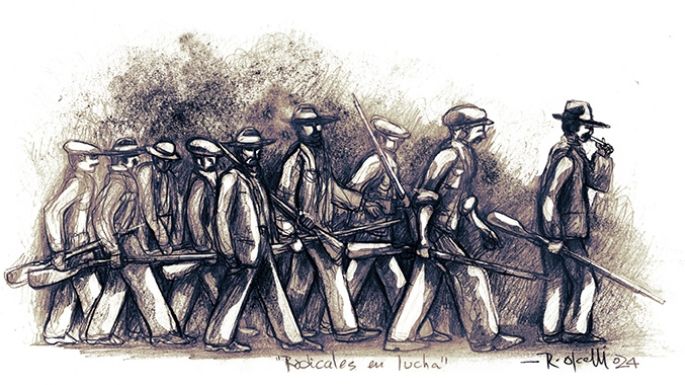 Radicales revolucionarios contra los liberales, en 1905